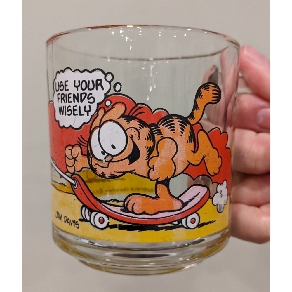 Vintage 1978 McDonald's Garfield and Odie Glass Mug